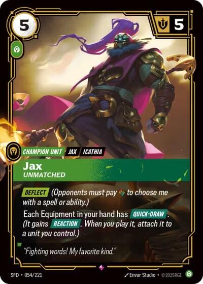 Jax, Unmatched - 054/221 - Rare - Spiritforged