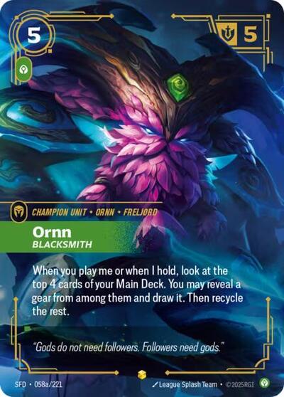 Ornn, Blacksmith - 058a/221 - Showcase (Alternate Art) - Spiritforged