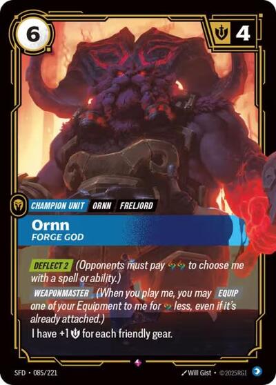 Ornn, Forge God - 085/221 - Rare - Spiritforged