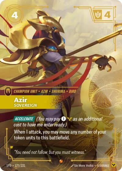 Azir, Sovereign - 177/221 - Epic - Spiritforged