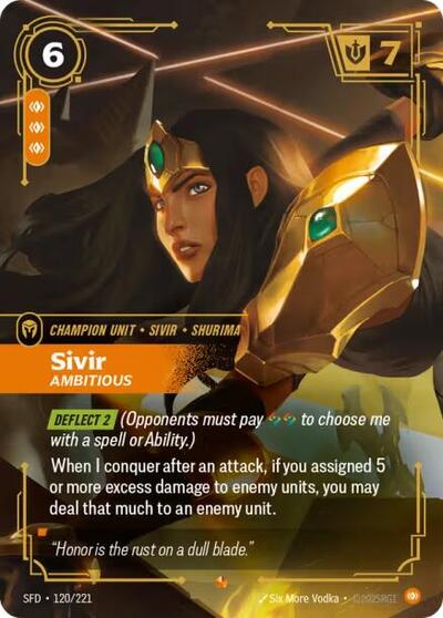 Sivir, Ambitious - 120/221 - Epic - Spiritforged