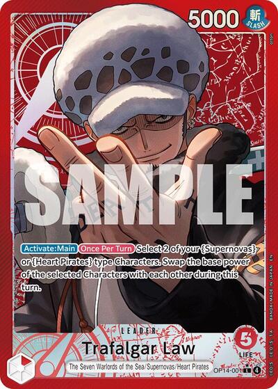 Trafalgar Law - OP14-001 - Leader (Alternate Art) - The Azure Sea's Seven