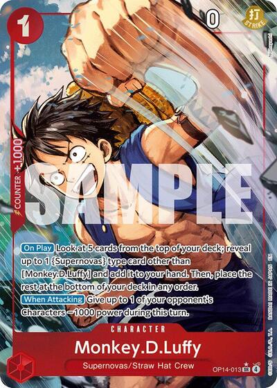 Monkey.D.Luffy - OP14-013 - Super Rare (Alternate Art) - The Azure Sea's Seven