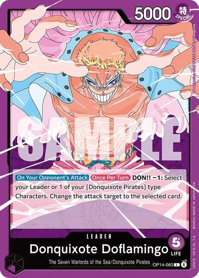 Donquixote Doflamingo - OP14-060 - Leader - The Azure Sea's Seven