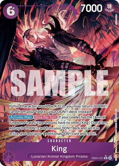 King - EB04-031 - Rare (Alternate Art) - The Azure Sea's Seven