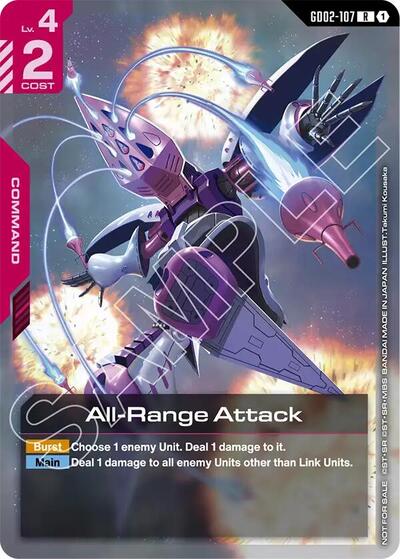 All-Range Attack (Newtype Challenge 2025 Mission 3) - GD02-107 - RARE - Gundam Promotional Cards