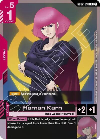 Haman Karn - GD02-091 - RARE - Gundam Promotional Cards