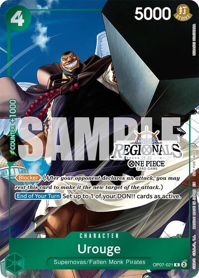 Urouge - OP07-021 - Rare (Online Regional Participation Pack 2025 Vol.1) - One Piece Promotion Cards