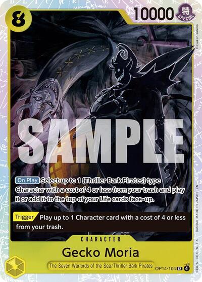 Gecko Moria - OP14-104 - Super Rare - The Azure Sea's Seven