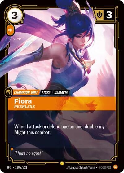Fiora, Peerless - 110a/221 - Showcase (Alternate Art) - Spiritforged