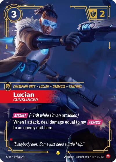Lucian, Gunslinger - 028a/221 - Showcase (Alternate Art) - Spiritforged