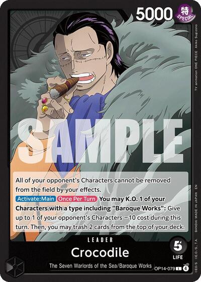 Crocodile - OP14-079 - Leader - The Azure Sea's Seven