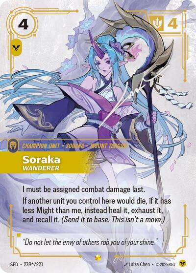 Soraka, Wanderer - 239*/221 - Showcase (Signature) - Spiritforged