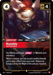 Rumble, Hotheaded - 026a/221 - Showcase (Alternate Art) - Spiritforged