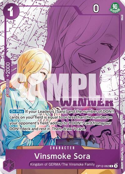 Vinsmoke Sora (Winner Pack 2026 Vol. 1) - OP12-062 - Rare - One Piece Promotion Cards