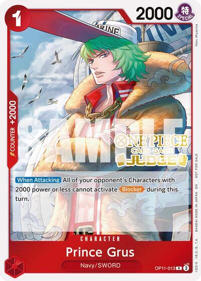Prince Grus (Judge Pack Vol. 7) - OP11-013 - Rare - One Piece Promotion Cards