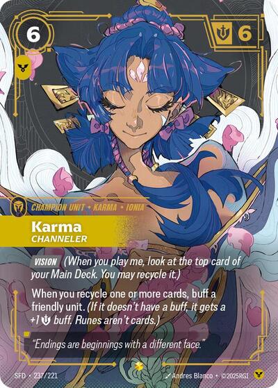 Karma, Channeler - 237/221 - Showcase (Overnumbered) - Spiritforged