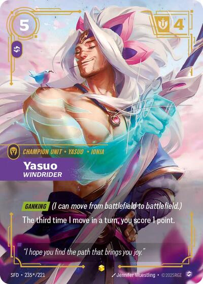 Yasuo, Windrider - 235*/221 - Showcase (Signature) - Spiritforged