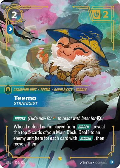 Teemo, Strategist - 230/221 - Showcase (Overnumbered) - Spiritforged