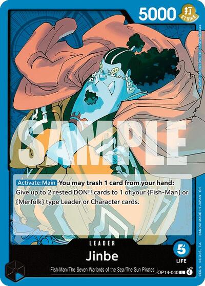 Jinbe - OP14-040 - Leader - The Azure Sea's Seven
