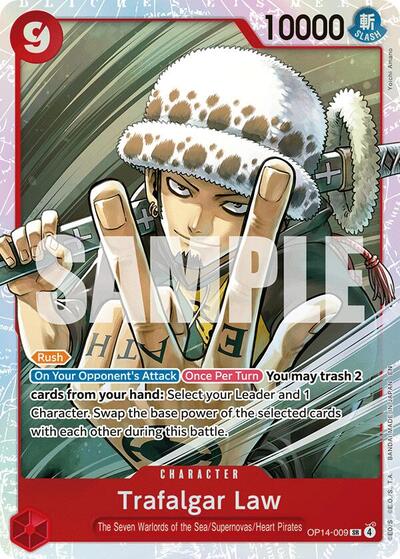 Trafalgar Law - OP14-009 - Super Rare - The Azure Sea's Seven