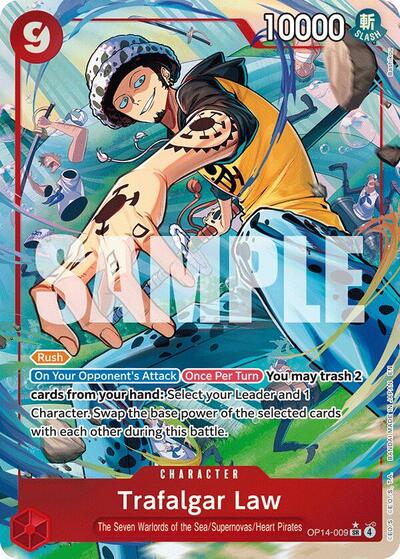 Trafalgar Law - OP14-009 - Super Rare (Alternate Art) - The Azure Sea's Seven