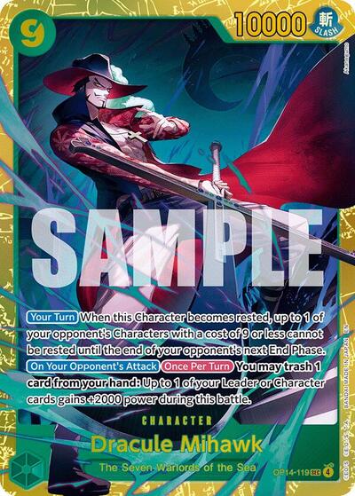 Dracule Mihawk - OP14-119 - Secret Rare - The Azure Sea's Seven