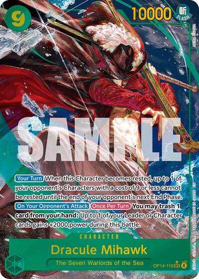 Dracule Mihawk - OP14-119 - Secret Rare (Alternate Art) - The Azure Sea's Seven