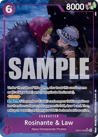 Rosinante & Law - EB04-038 - Super Rare (Alternate Art) - The Azure Sea's Seven