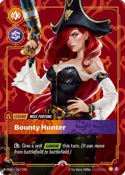 Miss Fortune, Bounty Hunter (Metal) (Best Of) - 267/298 - Promo - Riftbound Organized Play Promotional Cards