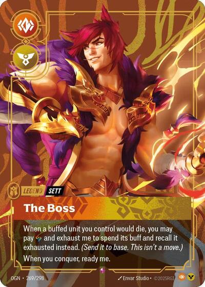Sett, The Boss (Metal) (Best Of) - 269/298 - Promo - Riftbound Organized Play Promotional Cards