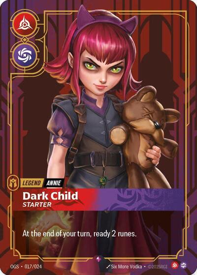 Annie, Dark Child (Metal) (Best Of) - 017/024 - Promo - Riftbound Organized Play Promotional Cards