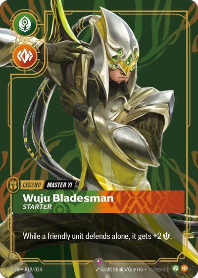 Master Yi, Wuju Bladesman (Metal) (Best Of) - 019/024 - Promo - Riftbound Organized Play Promotional Cards