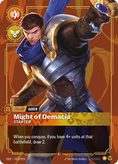 Garen, Might of Demacia (Metal) (Best Of) - 023/024 - Promo - Riftbound Organized Play Promotional Cards