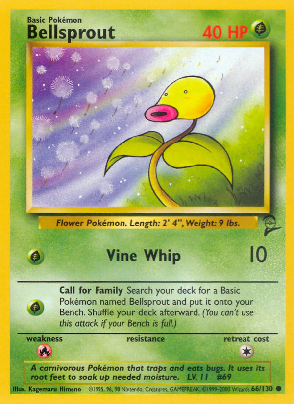 Bellsprout - 066/130 - Base Set 2