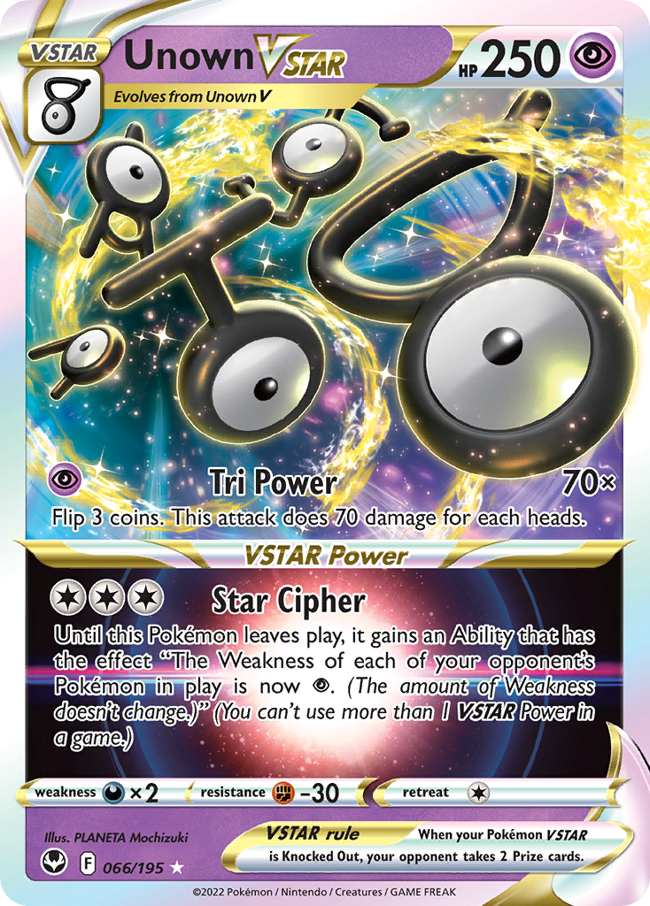 Unown VSTAR - 066/195 - Silver Tempest