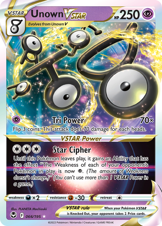 Unown VSTAR - 066/195 - Silver Tempest