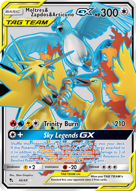 Moltres & Zapdos & Articuno-GX - 66/68 - Hidden Fates