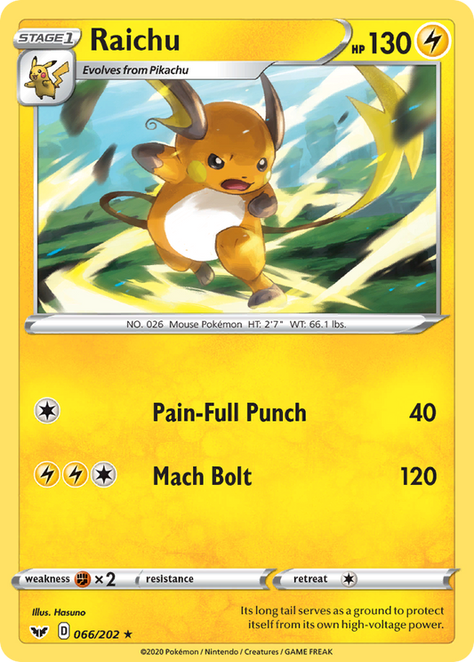 Raichu - 066/202 - Sword & Shield