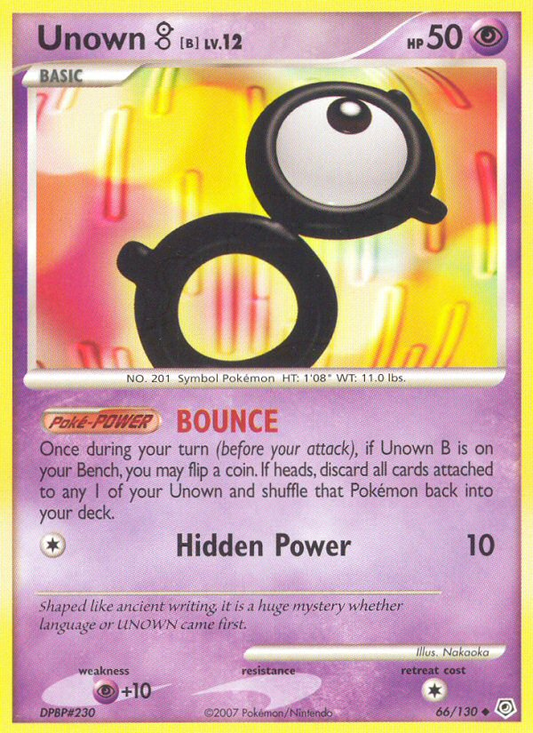 Unown [B] - 066/130 - Diamond & Pearl