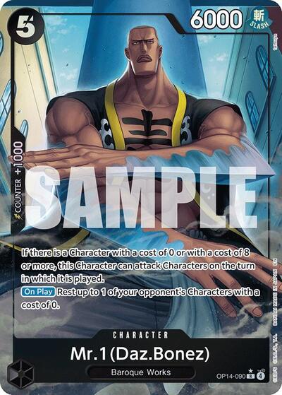 Mr.1 (Daz.Bonez) - OP14-090 - Rare (Alternate Art) - The Azure Sea's Seven