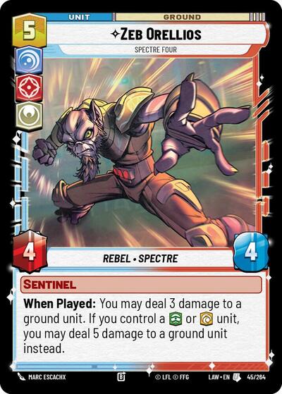Zeb Orellios - Spectre Four - 45/264 - Uncommon - A Lawless Time