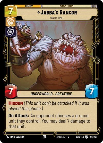 Jabba's Rancor - Snack Time! - 216/264 - Uncommon - A Lawless Time