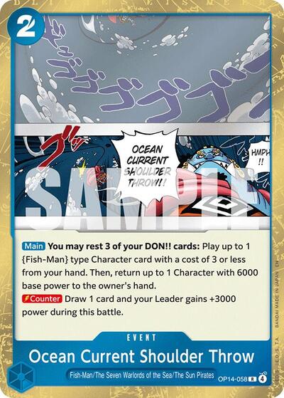 Ocean Current Shoulder Throw - OP14-058 - Rare - The Azure Sea's Seven