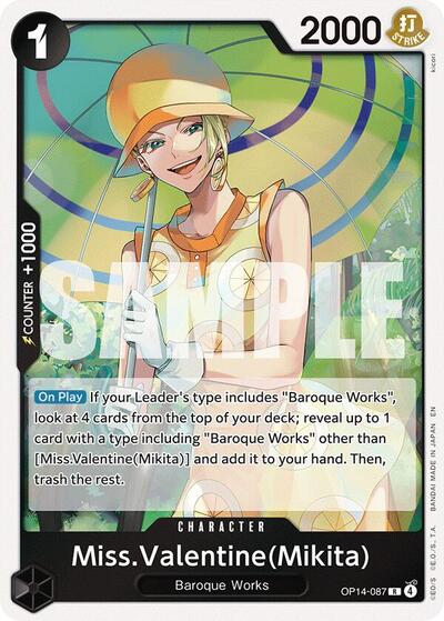 Miss.Valentine(Mikita) - OP14-087 - Rare - The Azure Sea's Seven