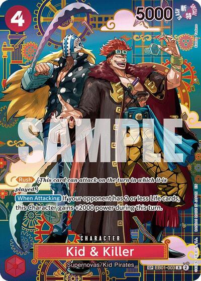 Kid & Killer - EB01-003 - Rare (Special Alternate Art) - The Azure Sea's Seven