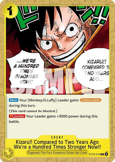 Kizaru!! Compared to Two Years Ago We're a Hundred Times Stronger Now!! - ST29-016 - Common - Egghead