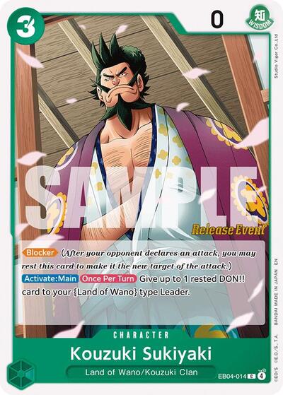 Kouzuki Sukiyaki - EB04-014 - Common - The Azure Sea's Seven Release Event Cards