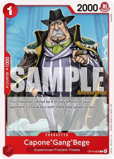Capone"Gang"Bege - OP14-003 - Common - The Azure Sea's Seven Release Event Cards