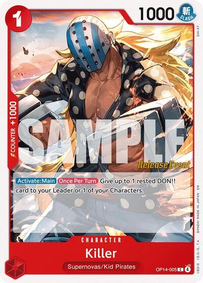Killer - OP14-005 - Common - The Azure Sea's Seven Release Event Cards